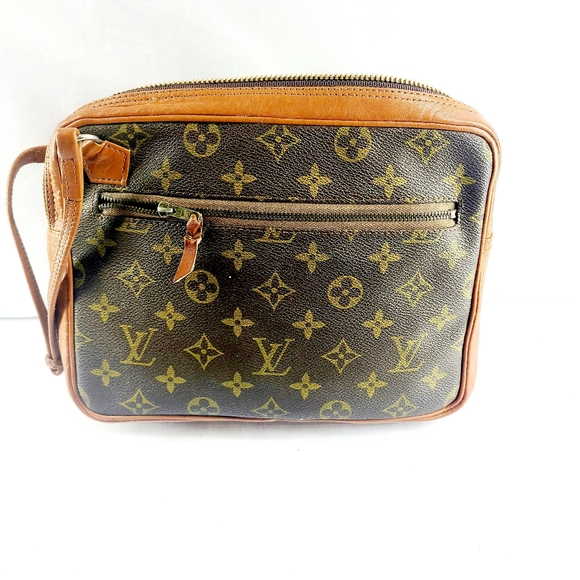 Louis Vuitton Brown and Gold Monogram Wristlet - Picture 2 of 8